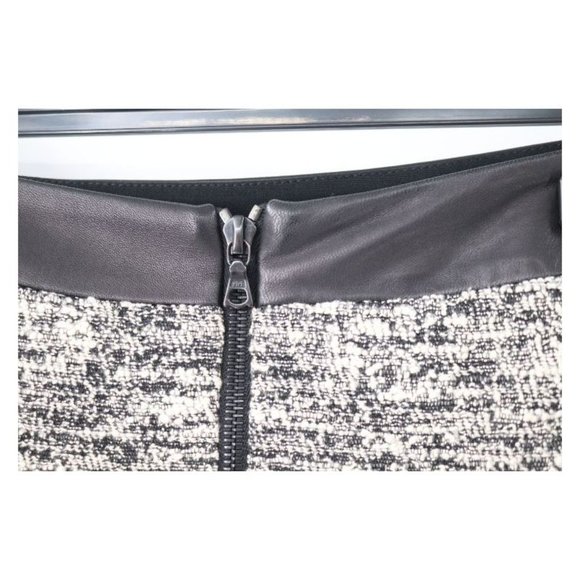 RAG & BONE Skirt Womens XO W27 Kensington Tweed Mini Lamb Leather back zip - Picture 6 of 13